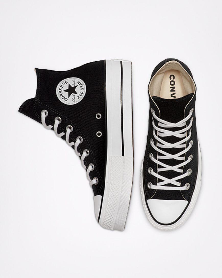Women's Converse Chuck Taylor All Star Lift Canvas High Top Platform Shoes Black / White | AU 9145CA